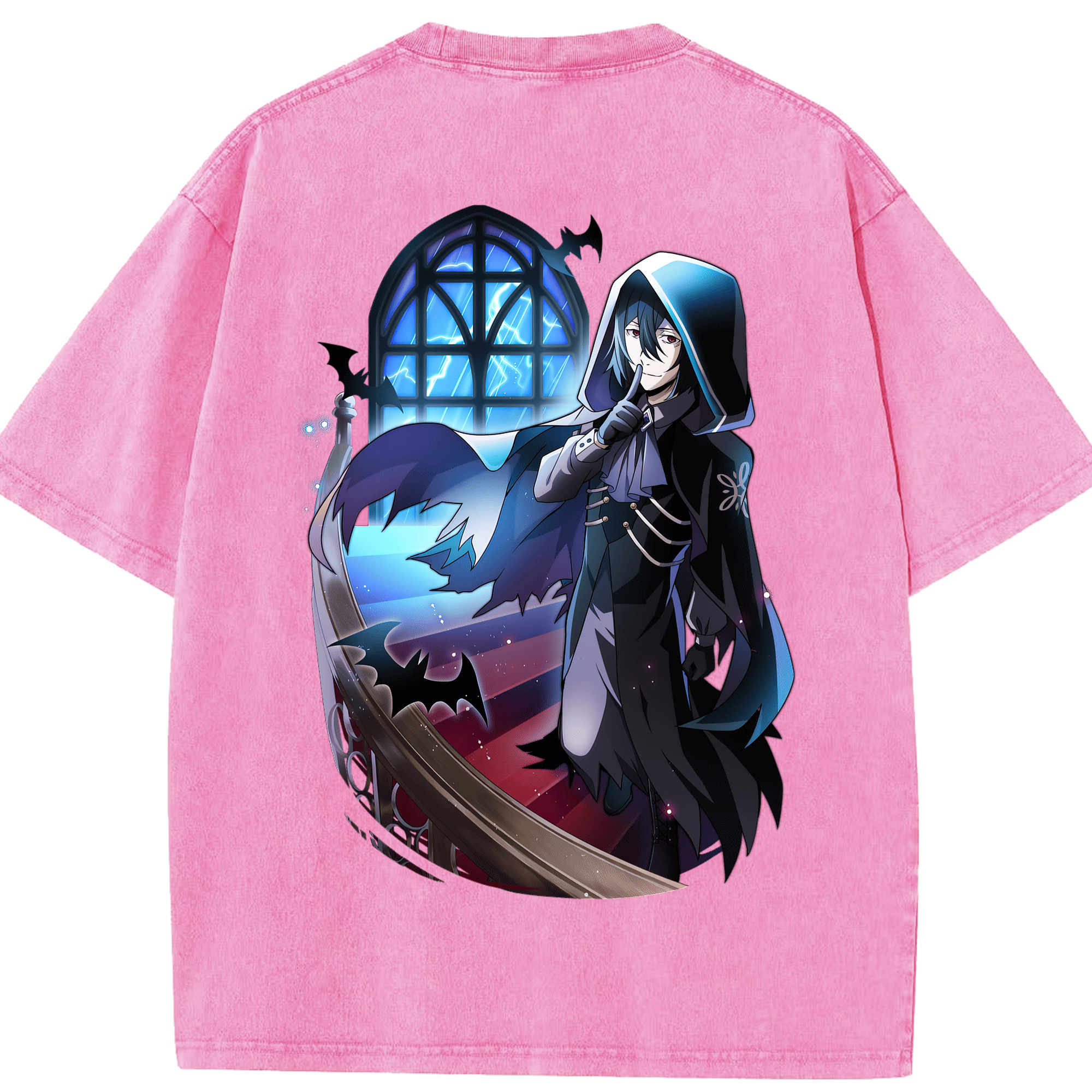 （画像用） 文豪ストレイドッグス Bungo Stray Dogs 綿100% ヴィンテージ風 半袖Tシャツ（背面プリント）
